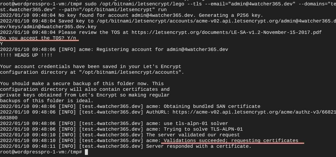[Bitnami] SSL をインストール