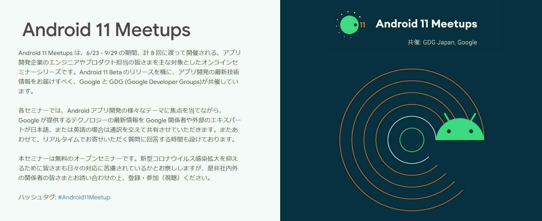 Android 11 Meetups by GDG Japan