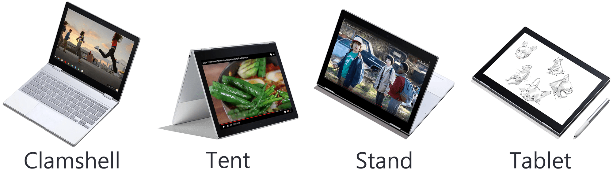 Pixelbook: 4-in-1s
