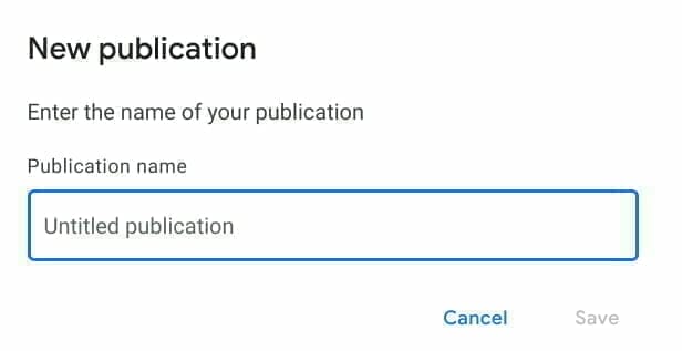 Google パブリッシャー センター:出版名を決める
