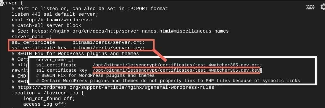[Bitnami] SSH 証明書パスの変更