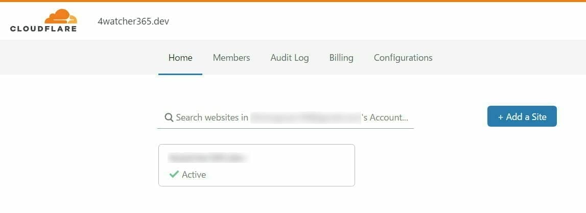 Cloudflare 設定:ドメイン 登録