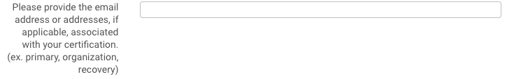 Google Cloud Next Registration：Yes 選択時：Google Cloud 認定資格に紐付けた情報に関する項目