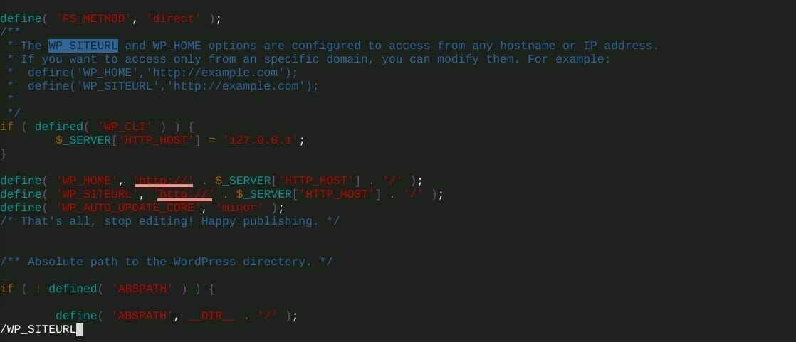 [Bitnami] WP_HOME 検索