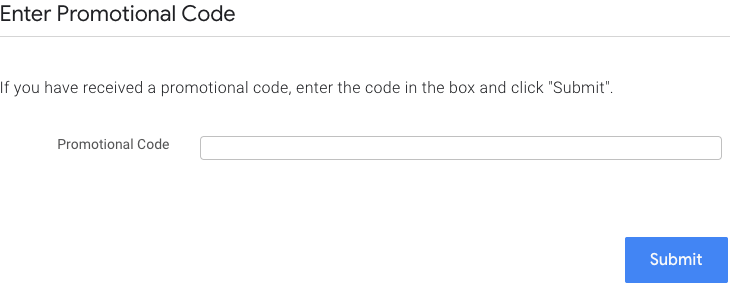 Google Cloud Next Registration：プロモーション コード に関する項目
