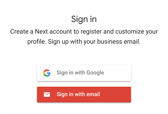 Google Cloud Next Registration：アカウント登録方法