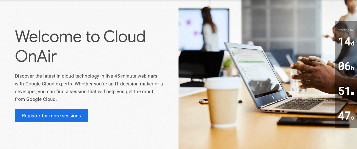 Google Cloud のWelcome to Cloud OnAir