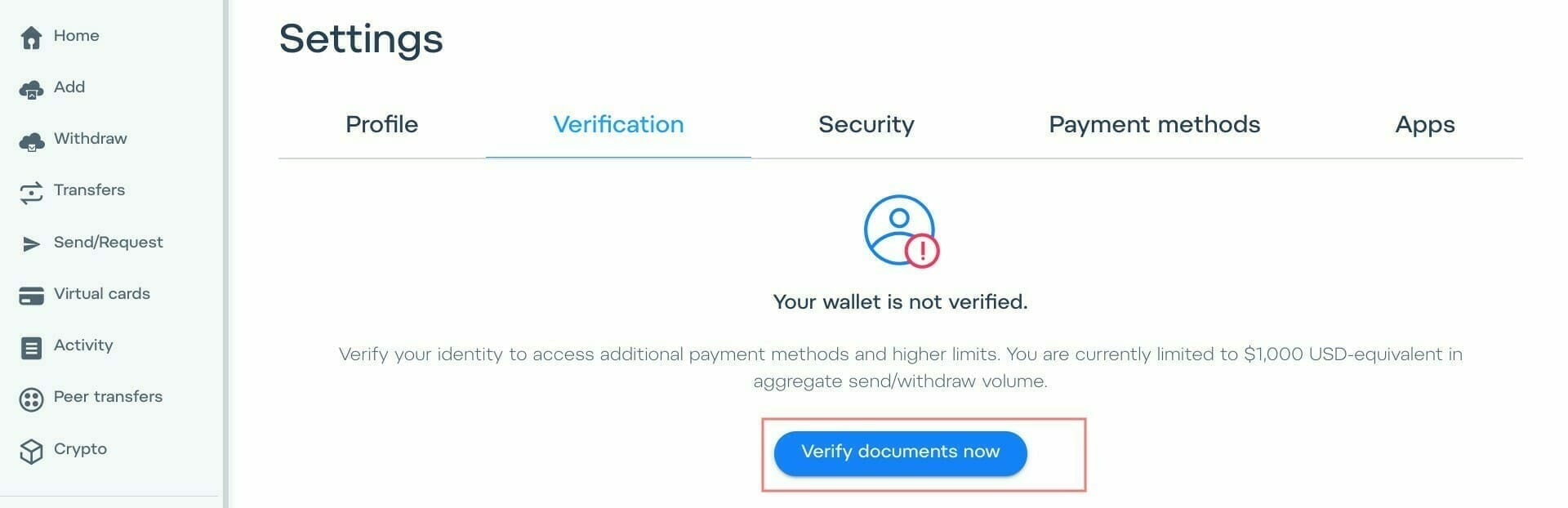 AirTM:アカウントを認証する