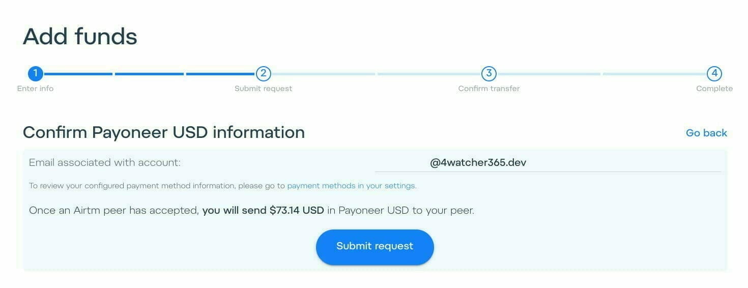 AirTM：Payoneer への認証