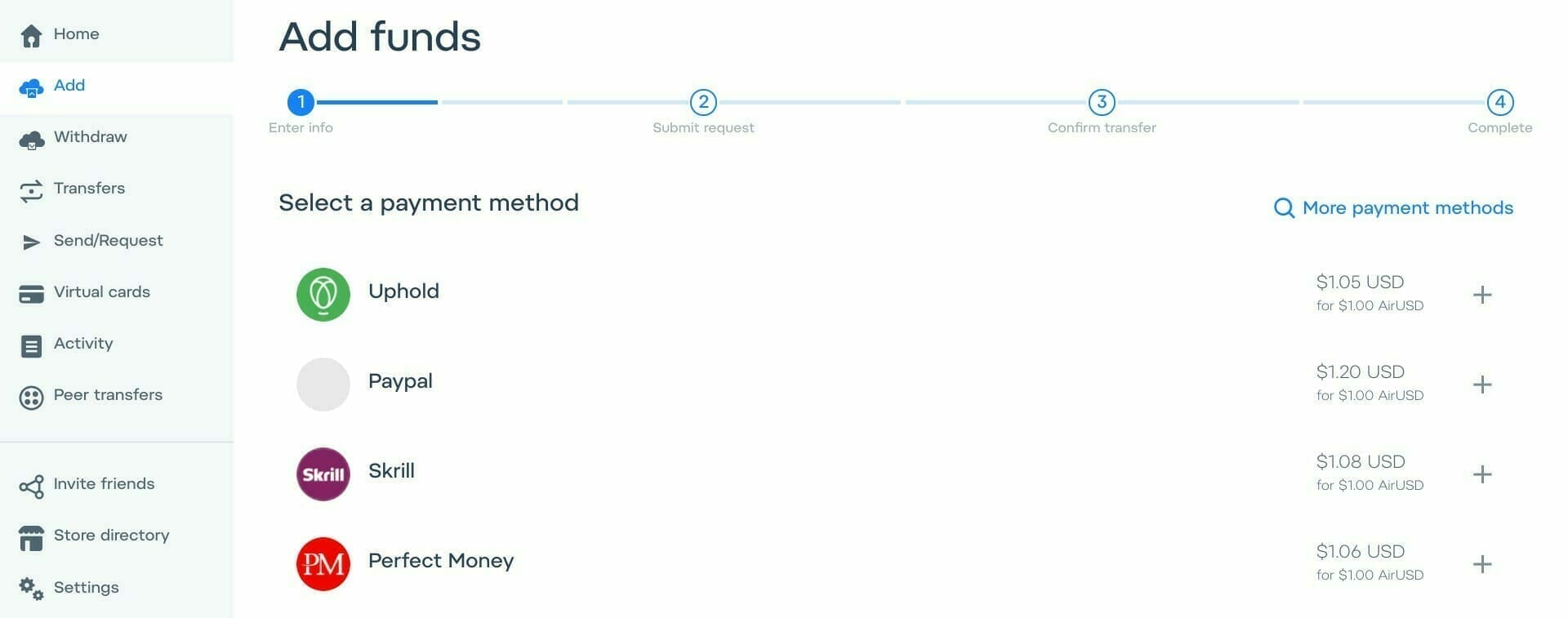 AirTM:AirTM 口座に資金を追加する