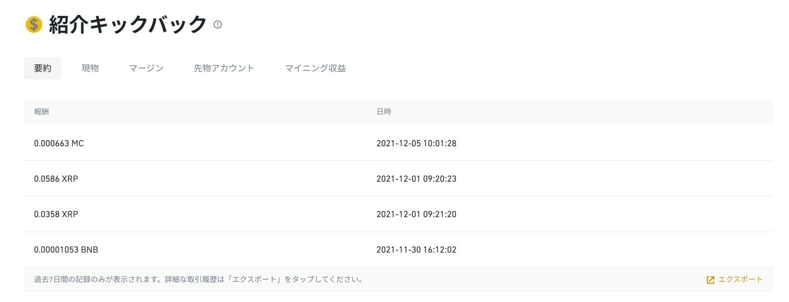 Binance：紹介キックバック