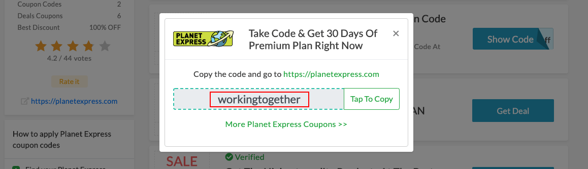 クーポンを使用すると30日間だけPremium Planを利用可能
